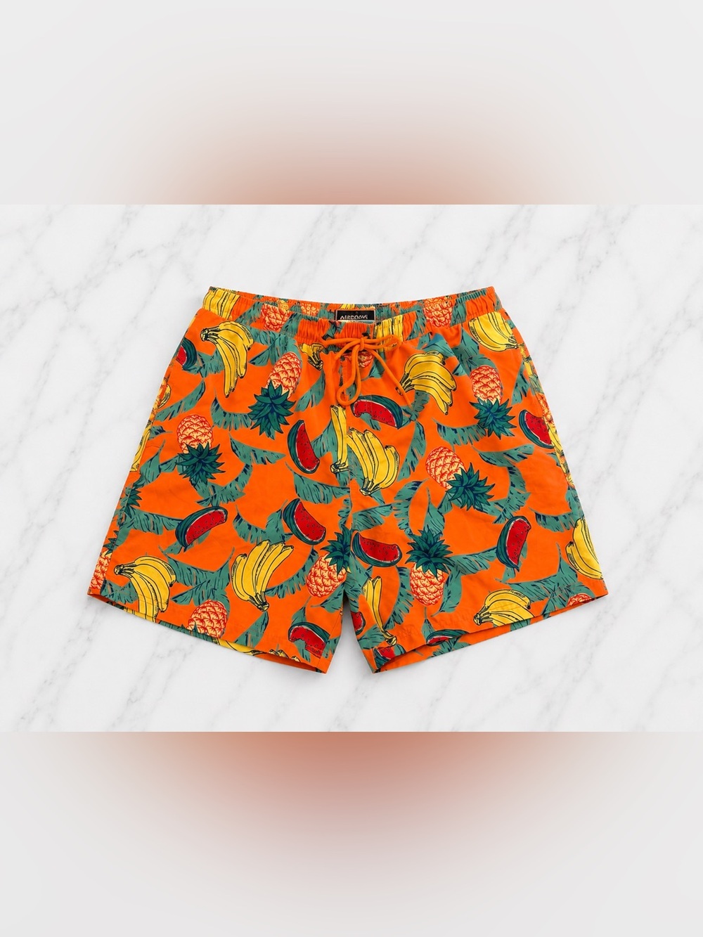 Club Room Men’s Orange Tropical Fruit Swim Trunks NWT Size Medium